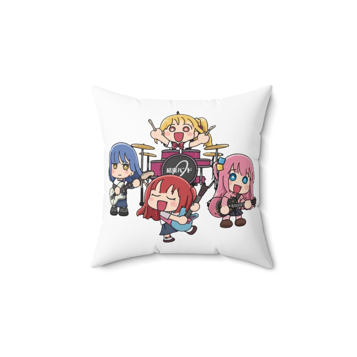 Bocchi The Rock Chibi Art Throw Pillow | Bocchi the Rock! - alternate angle 1, merchandise
