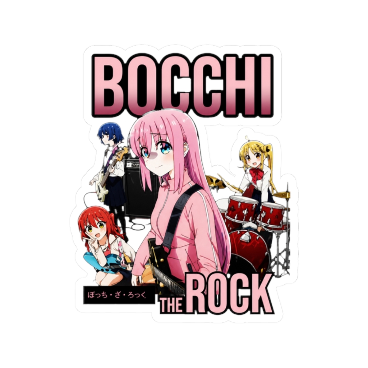 Bocchi The Rock Vintage Bootlag Sticker | Bocchi the Rock! - alternate angle 3, merchandise