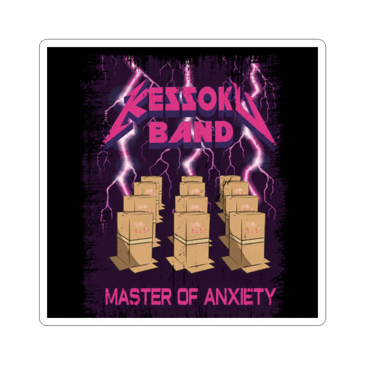 BOCCHI THE ROCK!: KESSOKU BAND MASTER OF ANXIETY (GRUNGE STYLE) Sticker - alternate angle 3, merchandise